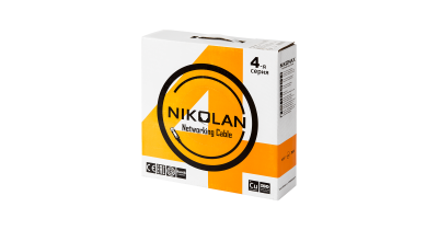 Кабель NIKOLAN F/UTP, 4 пары, Кат.5e, 24 AWG, внутренний, LSZH, 305м/100м, где хх-цвет 